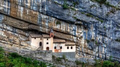 Landscapes nature Italy cliffs architecture buildings forests 