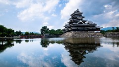 Landscapes nature Japanese architecture Castles rivers