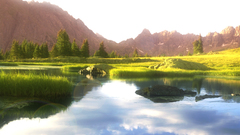 Landscapes nature Lake hills