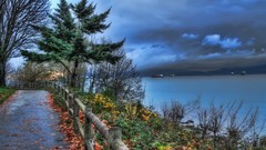 Landscapes nature lakes paths