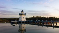 Landscapes nature lakes reflections piers