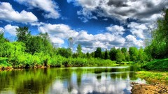 Landscapes nature lakes reflections skyscapes