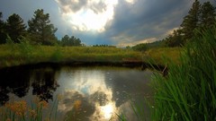 Landscapes nature lakes skyscapes
