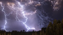 Landscapes nature Lightning smoke national geographic chile