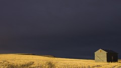 Landscapes nature Montana houses fields overcast national 