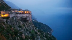 Landscapes nature Mount Athos
