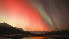 Landscapes nature Mountains Alaska aurora borealis