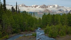 Landscapes nature Mountains Alaska Highways