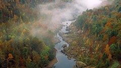 Landscapes nature Mountains autumn rivers forests
