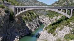 Landscapes nature Mountains Bridges