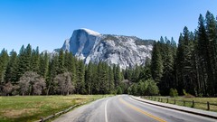 Landscapes nature Mountains California roads Yosemite National 