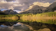 Landscapes nature Mountains Canada alberta fortress reflections 