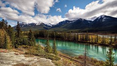 Landscapes nature Mountains Canada lakes national park