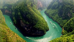 Landscapes nature Mountains China rivers
