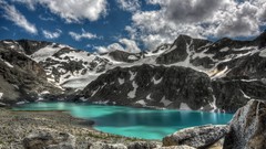 Landscapes nature Mountains clouds