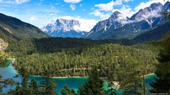 Landscapes nature Mountains clouds