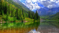 Landscapes nature Mountains clouds