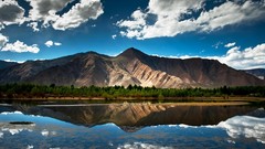 Landscapes nature Mountains clouds