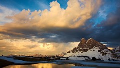 Landscapes nature Mountains clouds