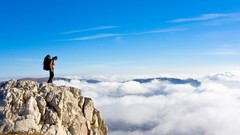 Landscapes nature Mountains clouds