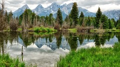 Landscapes nature Mountains clouds