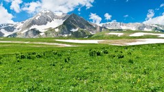 Landscapes nature Mountains clouds