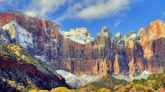 Landscapes nature Mountains clouds
