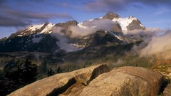 Landscapes nature Mountains clouds