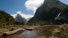 Landscapes nature Mountains clouds