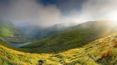 Landscapes nature Mountains clouds
