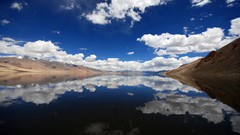 Landscapes nature Mountains clouds