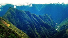 Landscapes nature Mountains clouds