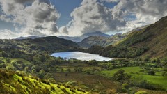Landscapes nature Mountains clouds