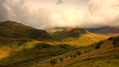 Landscapes nature Mountains clouds