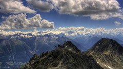 Landscapes nature Mountains clouds