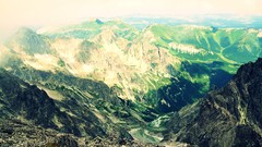 Landscapes nature Mountains clouds