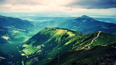 Landscapes nature Mountains clouds
