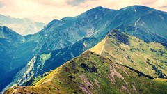 Landscapes nature Mountains clouds