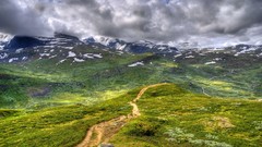 Landscapes nature Mountains clouds