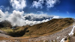 Landscapes nature Mountains clouds