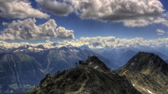 Landscapes nature Mountains clouds