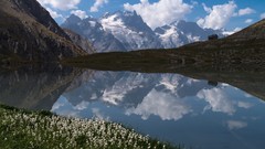 Landscapes nature Mountains clouds