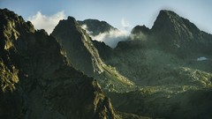 Landscapes nature Mountains clouds