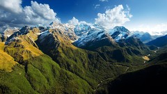 Landscapes nature Mountains clouds