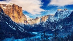 Landscapes nature Mountains clouds