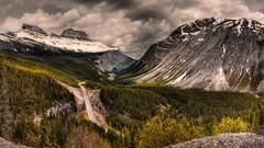 Landscapes nature Mountains clouds