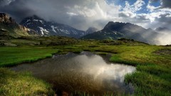 Landscapes nature Mountains clouds