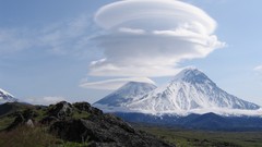 Landscapes nature Mountains clouds