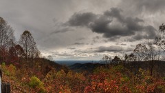 Landscapes nature Mountains clouds autumn USA forests