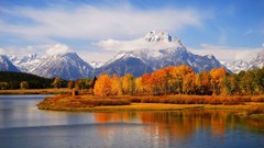 Landscapes nature Mountains clouds forests